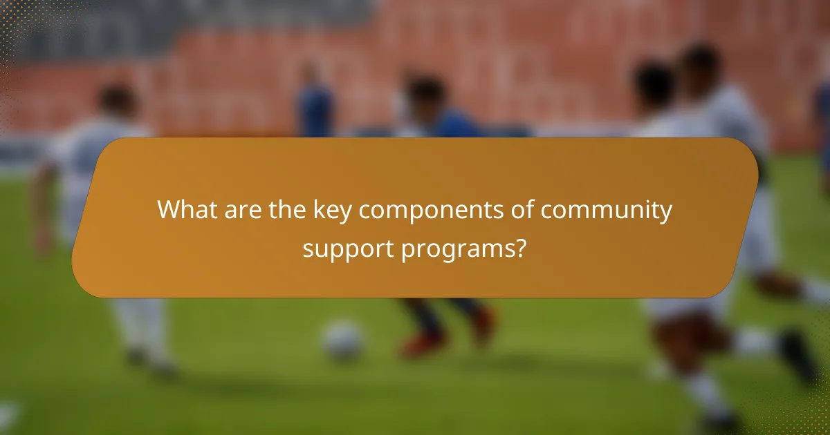 What are the key components of community support programs?