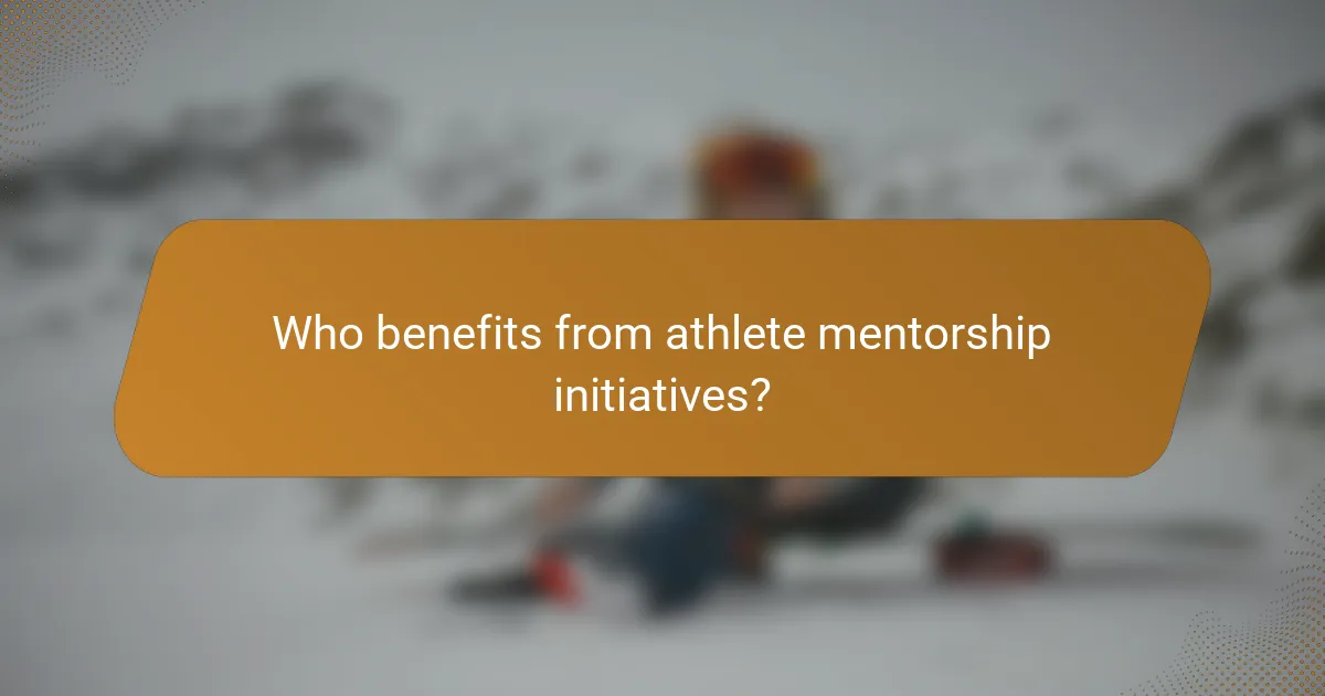 Who benefits from athlete mentorship initiatives?